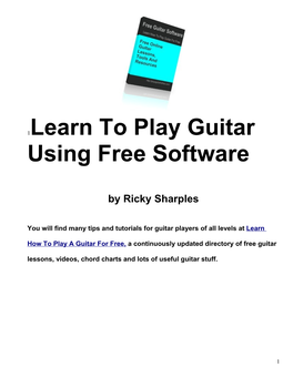 1Learn to Play Guitar Using Free Software