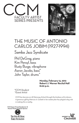 The Music of Antonio Carlos Jobim