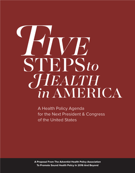 Five Steps to Health in America