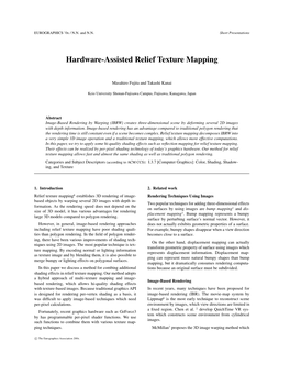 Hardware-Assisted Relief Texture Mapping