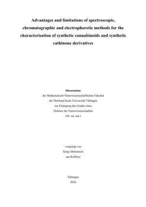 Advantages and Limitations of Spectroscopic, Chromatographic and Electrophoretic Methods for the Characterisation of Synthetic Cannabinoids and Synthetic