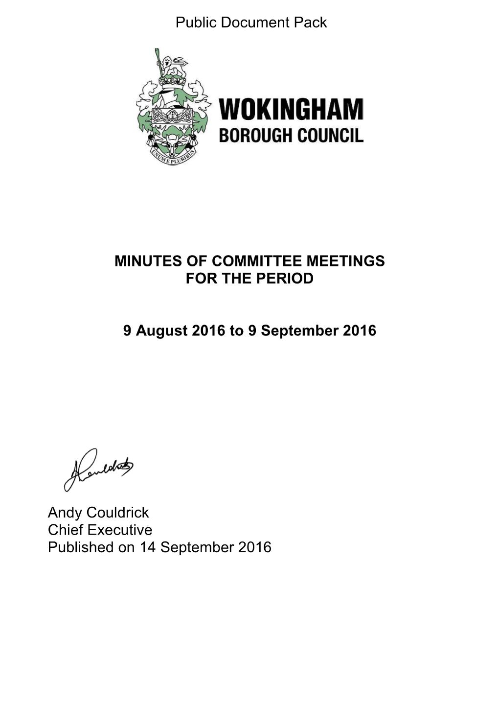 Agenda Document for Council Minute Book, 22/09/2016 11:45