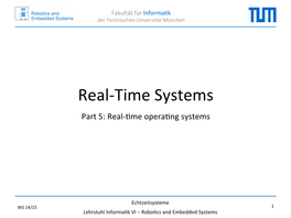 Real-‐Time Systems