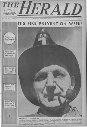 IT's FIRE PREVENTION WEEK! F Story on Page 3J