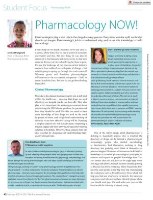 Pharmacology NOW! Pharmacology NOW!