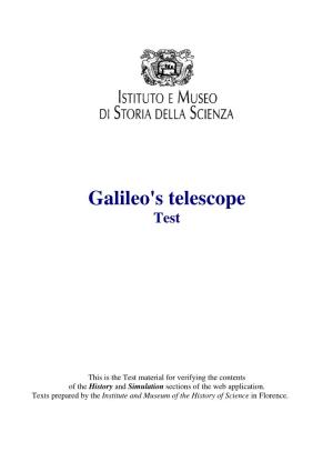 Galileo's Telescope Test