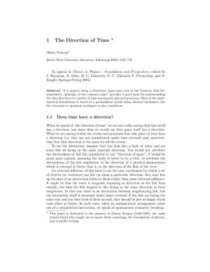1 the Direction of Time *