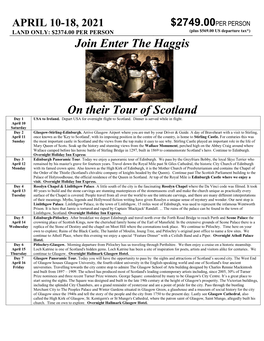 Join Enter the Haggis on Their Tour of Scotland