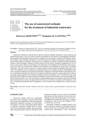 The Use of Constructed Wetlands for the Treatment of Industrial Wastewater 235