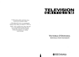 Television Victoria O'donnell