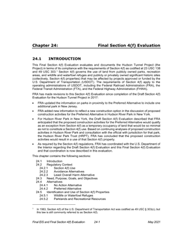 Chapter 24: Final Section 4(F) Evaluation