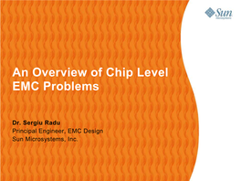An Overview of Chip Level EMC Problems