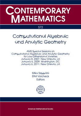 Computational Algebraic and Analytic Geometry