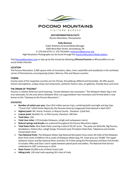 Pocono Mountains Information & Story Ideas