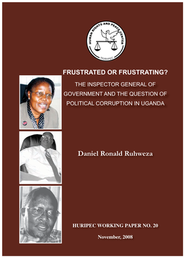 The Inspector General of Government and the Question of Political Corruption in Uganda