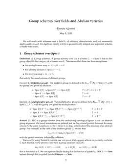 Group Schemes Over Fields and Abelian Varieties