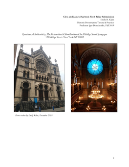The Restoration & Museification of the Eldridge Street Synagogue