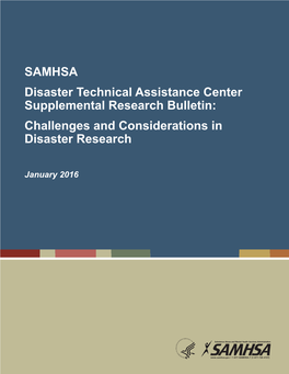 Challenges and Considerations in Disaster Research