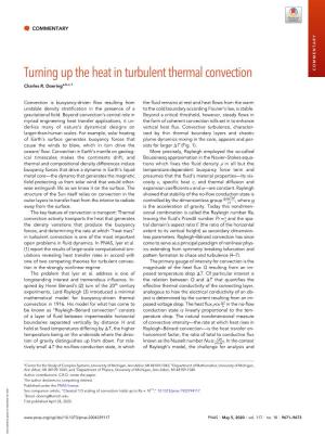 Turning up the Heat in Turbulent Thermal Convection COMMENTARY Charles R