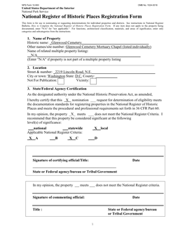 National Register of Historic Places Registration Form