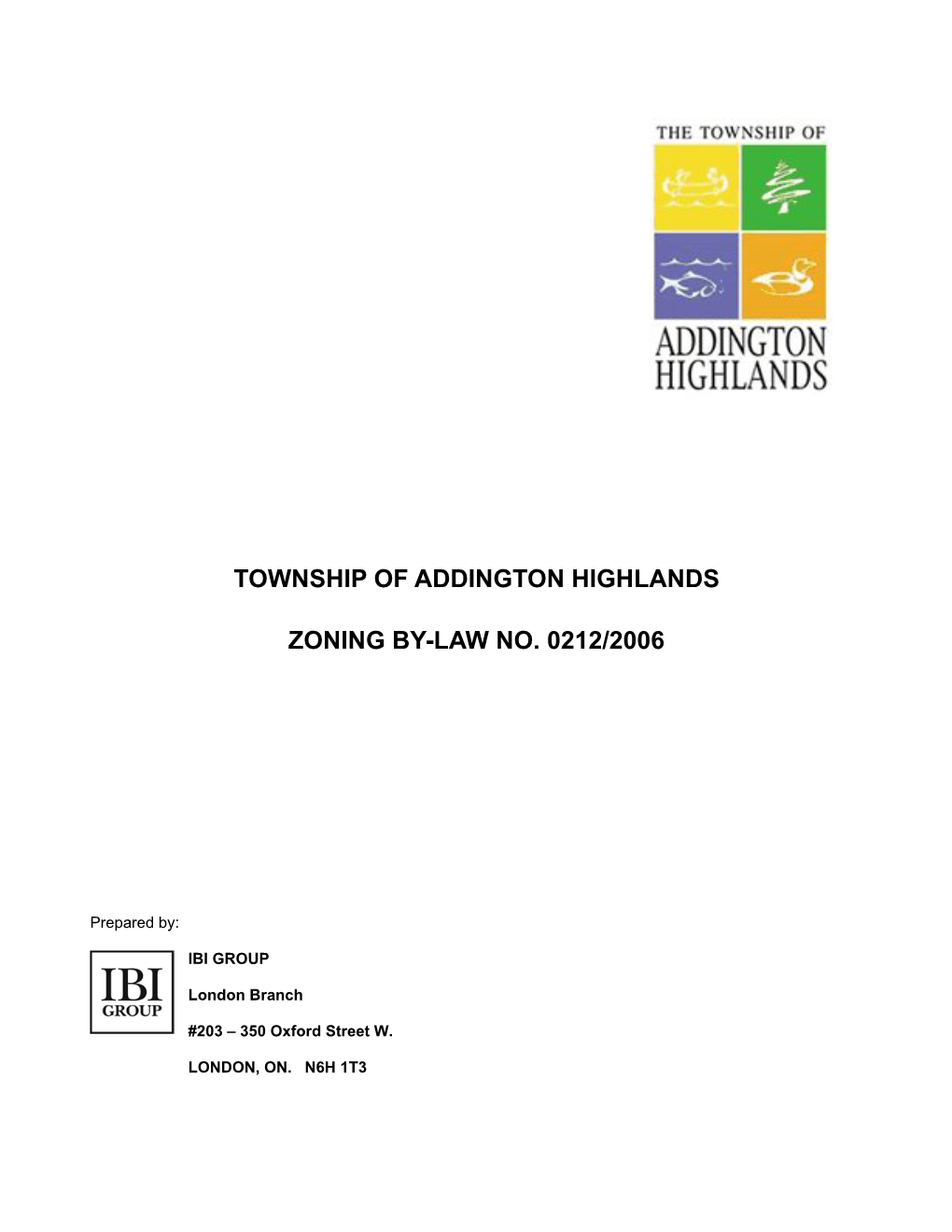 Township of Addington Highlands Zoning By-Law No