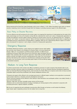 Mitsui & Co., Ltd. Sustainability Report 2014 49