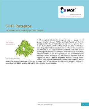 5-HT Receptor Serotonin Receptor;5-Hydroxytryptamine Receptor