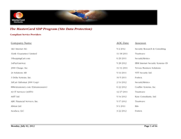 The Mastercard SDP Program (Site Data Protection)