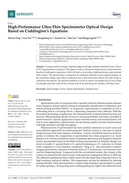 High-Performance Ultra-Thin Spectrometer Optical Design Based on Coddington's Equations