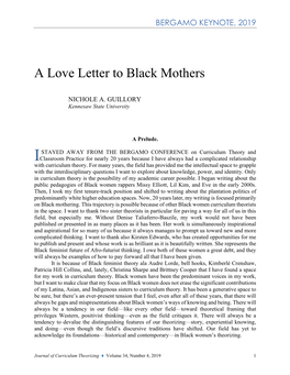 A Love Letter to Black Mothers