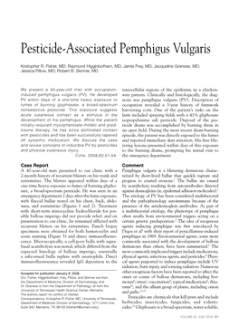 Pesticide-Associated Pemphigus Vulgaris