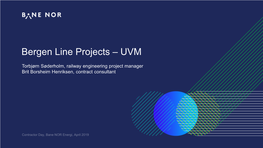 Bergen Line Projects – UVM
