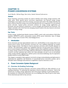 DOE ESHB Chapter 13 Power Conversion Systems