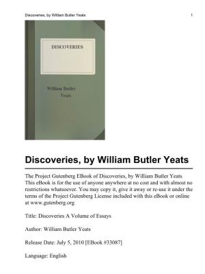 Discoveries, by William Butler Yeats 1