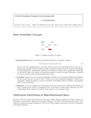 1: Introduction Basic Probability Concepts Multivariate Distribution