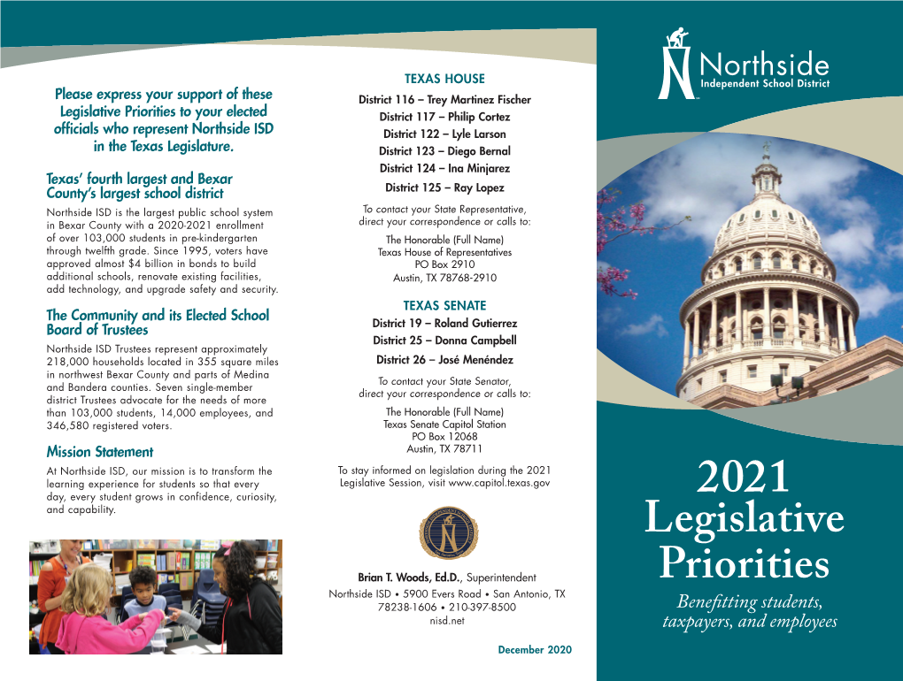 2021 Legislative Priorities Brochure