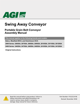 Swing-Away Conveyor Assembly Manual