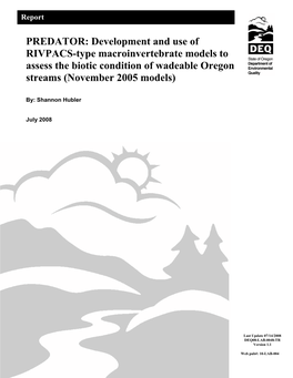 Predator Technical Report