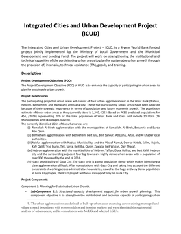 Integrated Cities and Urban Development Project (ICUD)