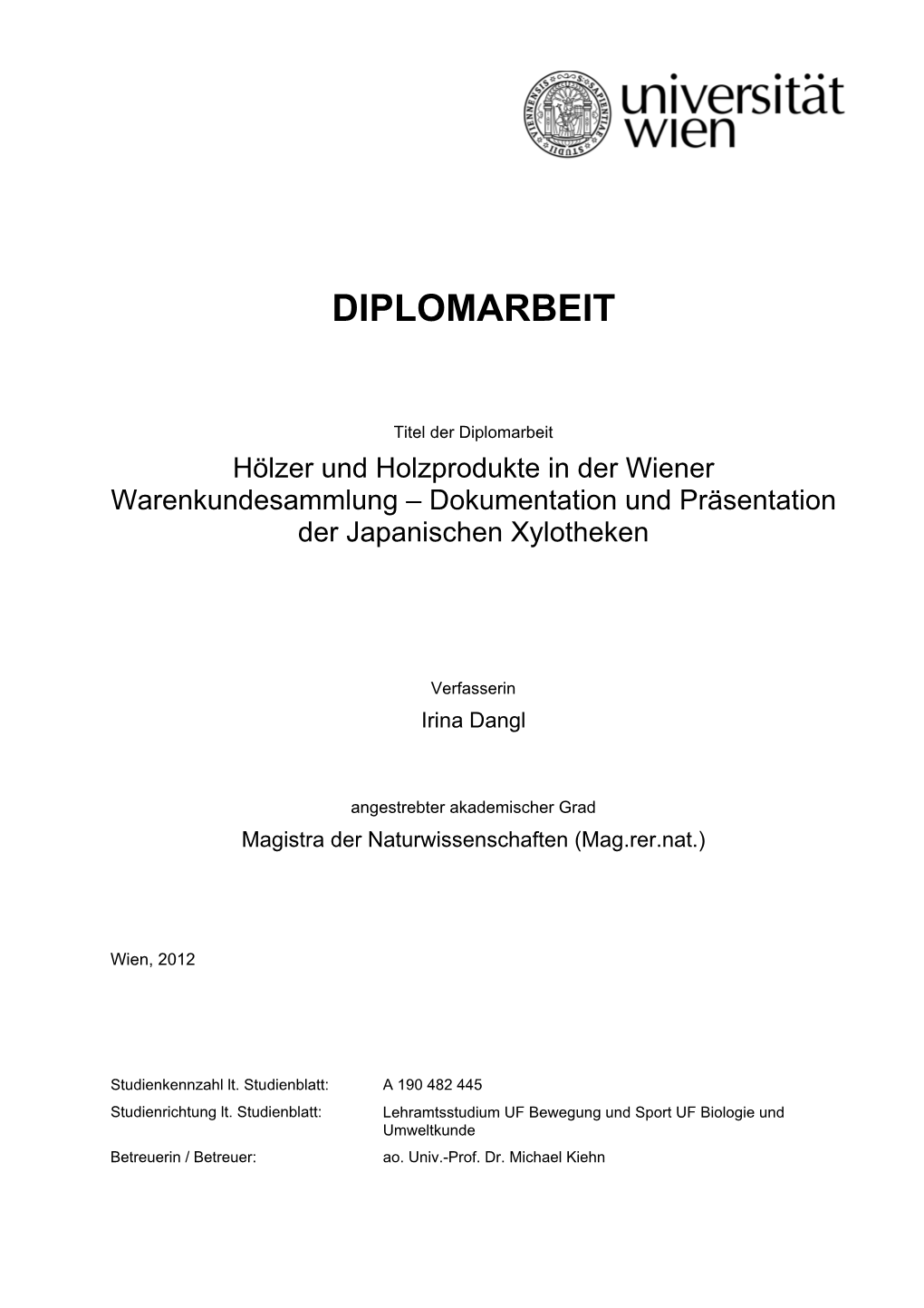 Diplomarbeit