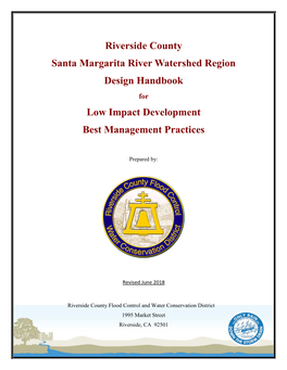 Riverside County Santa Margarita River Watershed Region Design Handbook for Low Impact Development