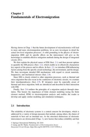 Chapter 2 Fundamentals of Electromigration