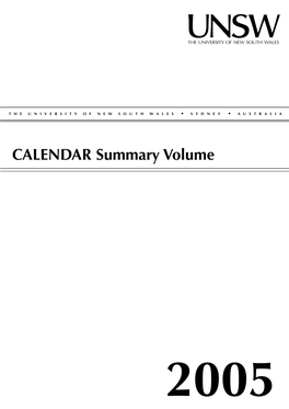 CALENDAR Summary Volume