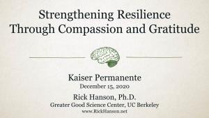 Strengthening Resilience Through Compassion and Gratitude