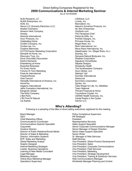 Companies-Titles of Registrants