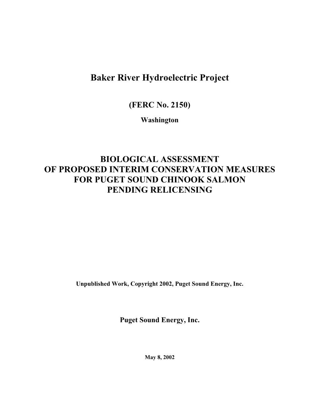 Baker River Hydroelectric Project