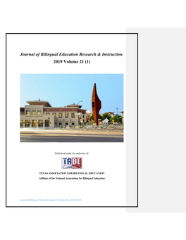 Journal of Bilingual Education Research & Instruction 2019