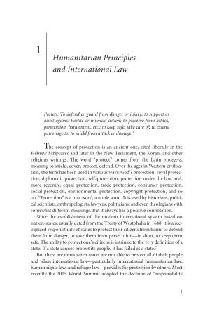 Humanitarian Principles and International Law