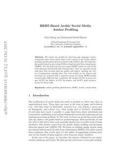 BERT-Based Arabic Social Media Author Profiling