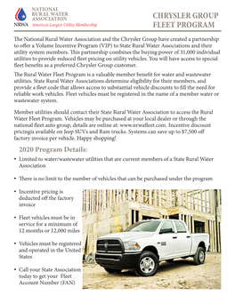 Chrysler Group Fleet Program